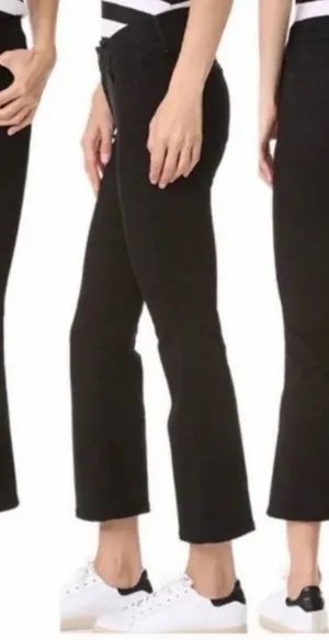 Joe's Olivia Mid Rise Cropped Flare Black Denim Jeans Tatiana Sz 25 NWT thumbnail 1