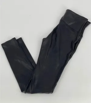 Spanx Faux Leather Leggings Black High‎ Waisted Shaper Pants Medium Excellent thumbnail 1
