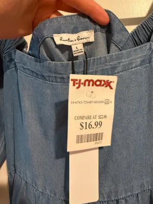Faux Jean Dress Blue Size L thumbnail 3