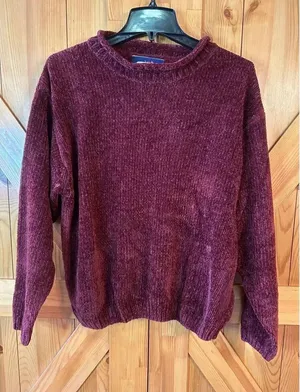VINTAGE Princeton Club Maroon Pullover Sweater Size Large (8745) thumbnail 1