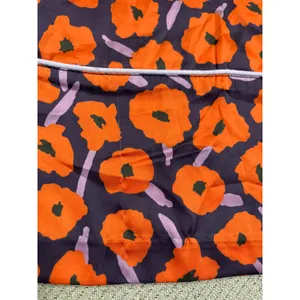 Anthropologie HUTCH Poppy Floral Wide-Leg Crop Pants Orange/Purple Size S thumbnail 5