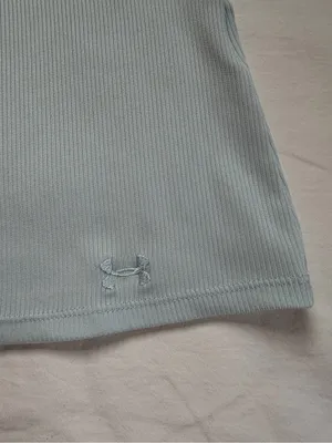 Under Armour HeatGear Ribbed Racerback Tank Top Light Blue Size‎ Medium thumbnail 2