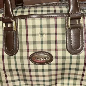 Lasserre Paris Unisex Vintage Checkered Boston Bag thumbnail 8