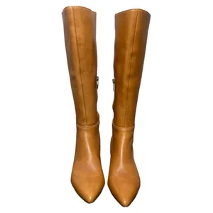 STEVE MADDEN Adelina Caramel Leather Boots thumbnail 3