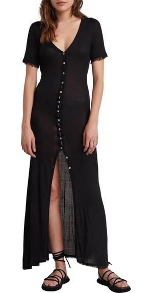 Bec & Bridge Black SUSANNAH SHORT SLEEVE MIDI DRESS thumbnail 1