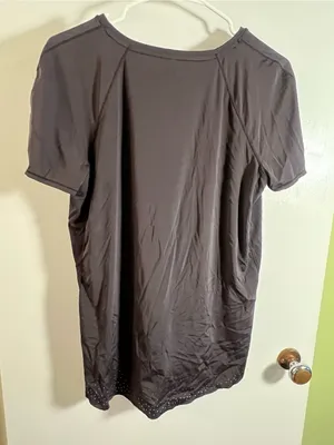 Avia Women’s Size Medium 8-10 Athletic T-Shirt Crewneck Black Short Sleeve Mesh thumbnail 4