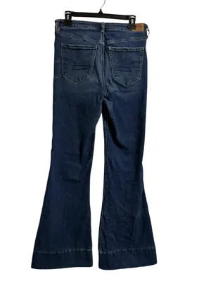 American Eagle Outfitters Indigo Flare Wide-Leg Jeans thumbnail 4