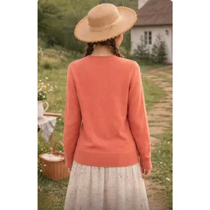 NAADAM Cashmere Crewneck Pullover Sweater Knitwear Terracotta Pink Medium thumbnail 6