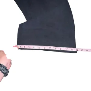Zara Basic Black‎ Cropped Wide Leg Suede Soft Dress Pants Xs Pockets High Rise thumbnail 10