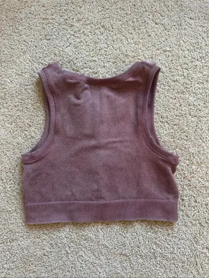 aerie Mauve Cropped Seam-Detail Sports Tank thumbnail 2