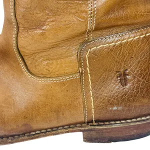 Frye Paige Tall Riding Boots Women's 9.5B Tan Leather Classic‎ Equestrian Chic thumbnail 8