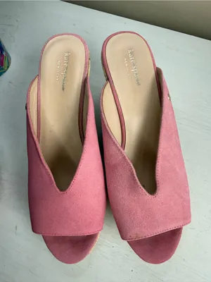 KATE SPADE Thea Wedge in Rococo Pink Sz 8 Suede Espadrille Feminine Girly thumbnail 8