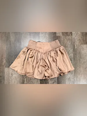 NWT Mustard Seed Tan Smocked-Waist Silky Skort thumbnail 4