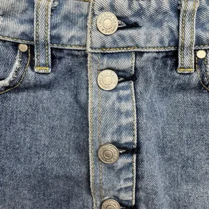 PacSun Distressed Two-Toned‎ Denim Mini Jean Skirt 25 Waist thumbnail 2