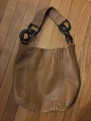 Kate Landry Brown Leather Shoulder Bag thumbnail 1
