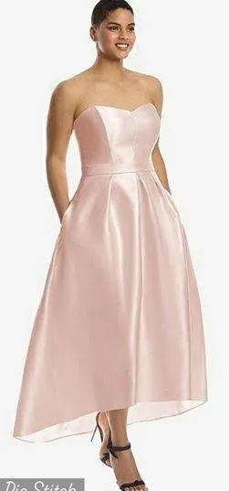 Gorgeous New Alfred Sung Satin Twill High Low Gown! thumbnail 1