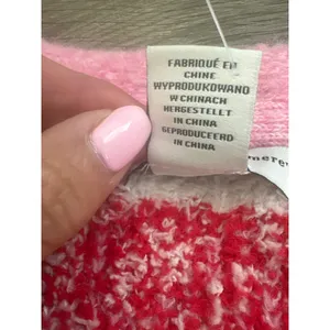 Cupcakes and Cashmere Pink XO Heart Print Cardigan Sweater Medium NEW thumbnail 6