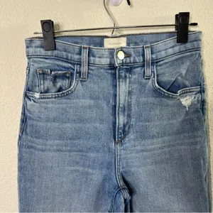 Favorite Daughter The Valentina Super‎ High Rise Cigarette Ankle Jeans Malibu 27 thumbnail 5