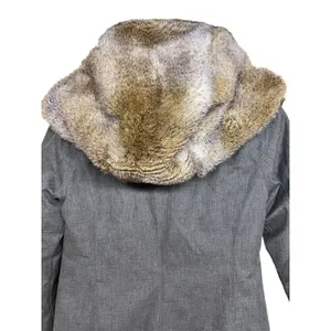 Aritza Babaton Oskar Parka Jacket Faux Fur Lined‎ Down Fill Charcoal Women’s XS thumbnail 7