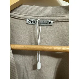 Zara women's tan short sleeve‎ crew neck tee size Small NEW thumbnail 3