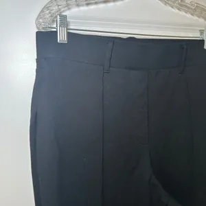Quince Ultra-Stretch Ponte Flare Leg Pants black women's large office comfy thumbnail 3