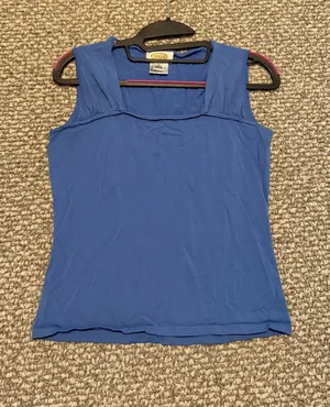 Blue Sleeveless Square-Neck Women’s Top Talbots small thumbnail 1