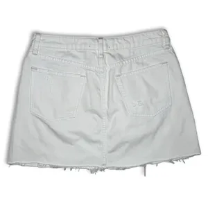 We The Free Skirt 31 White Distressed Denim Button Fly Pockets Free‎ People thumbnail 3