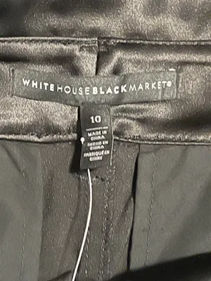 Womens Sz10 NWT White House Black Market black satin utility mini skirt thumbnail 10