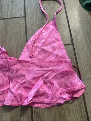 Pattern Pink Satin Tie thumbnail 5