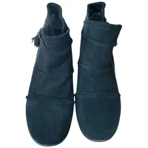 Skechers Parallel Triple Thread Black Suede Leather Ankle Boots Zipper US 10 thumbnail 5