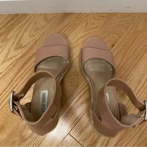 Steve Madden Villa Wedge Espadrille Sandals, Blush, Size 7, EUC thumbnail 8