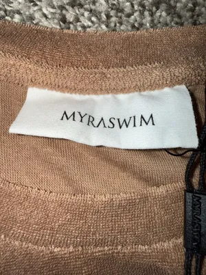 MYRASWIM Short Sleeve Faux Suede Cropped Tee thumbnail 3