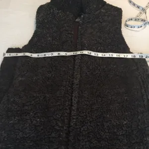 Sherpa shearling fleece teddy bear brown vest Small thumbnail 6