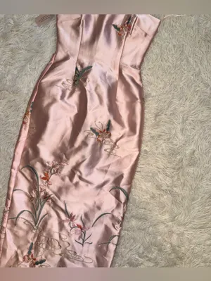 NEW SAU LEE Isla Butterfly Embroidered Strapless Satin Pink multi Gown Sz 2 thumbnail 7