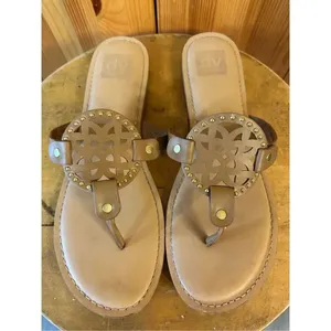 DV Dolce Vita Sandals Womens 10 Gionna Slip On Sandals Brown Faux Leather thumbnail 8