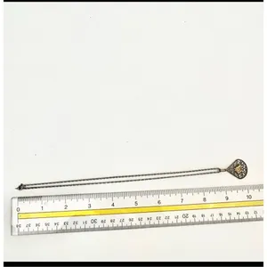 silver and gold tone horse teardrop pendant necklace thumbnail 7