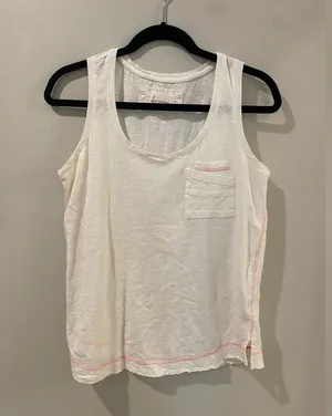 Anthropologie oversized White Tank - Size Small thumbnail 1