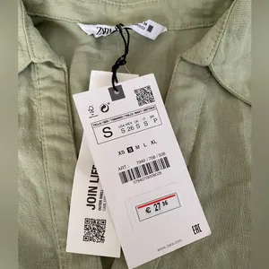 ZARA LINEN BLEND TIERED DRESS - NWT✨ women’s dress thumbnail 4