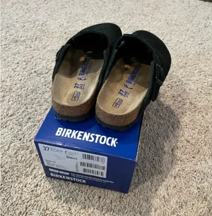 Boston Birkenstock Clogs Black Suede thumbnail 5