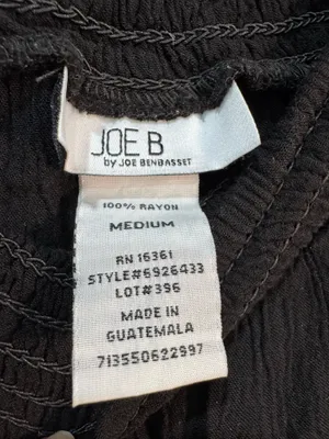 Black Joe B Wide Leg Elastic Waist Pants Size M EUC thumbnail 5