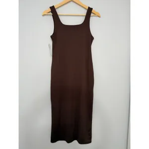 CAARA Contouring Tank Midi Chocolate Brown Shaping Stretchy Midi Medium thumbnail 3