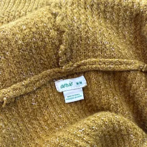 Aerie Waffle Knit Hoodie‎ in Mustard Yellow Size Medium thumbnail 4