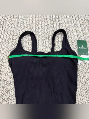 NWT Halara Black Ribbed Bodysuit thumbnail 8
