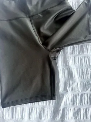 Abercrombie & Fitch Metallic Sheen Biker Shorts Size Small Bike Green Brown thumbnail 2