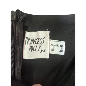 Princess Polly Black Square Neck Puff‎ Sleeve Ruffle Hem Mini Dress US 8 thumbnail 2