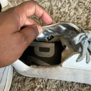 P448 Kids Silver and White Lace-Up Sneakers thumbnail 7