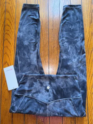 Lululemon Align With Pockets High Rise 25” Diamond Dye Pitch Grey Size 8 NWT thumbnail 1