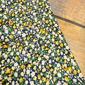Allegra K Floral Maxi Ruffle Skirt - Black, Yellow, White thumbnail 6