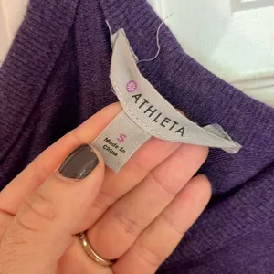 Athleta purple scoop neck cross back blouse small thumbnail 5