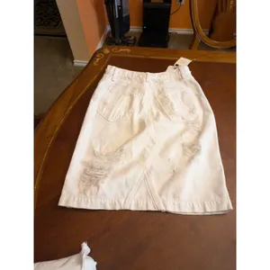 RAG & BONE White Norte Distressed Denim Skirt Size 26 thumbnail 12